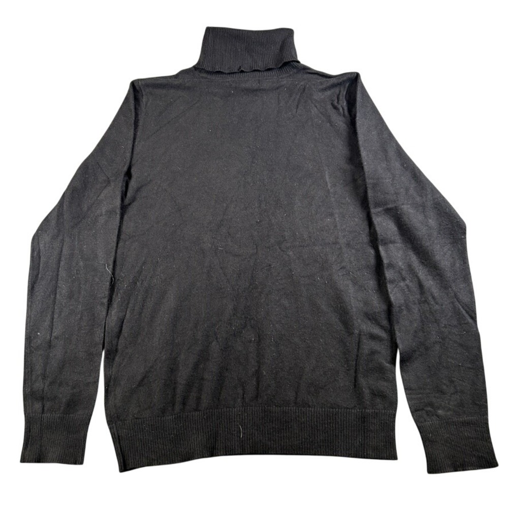 Calvin Klein Womens Black Turtleneck Long Sleeve Knit Sweater Size Medium - Picture 2 of 12